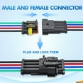 thumbnail image 7 of Nilight 4Pin Way Electrical Wire Connector 10 Pack 16AWG Male Female Plug Socket Quick Disconnect Waterproof Plug Play 1.5mm Series Terminal for Car Truck Motorcycle Marine Boat, 7 of 7