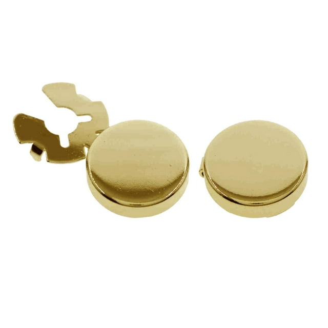 2 uds gemelos de Metal Zulema Cubiertas de botón pulido redondo para camisas formales oro