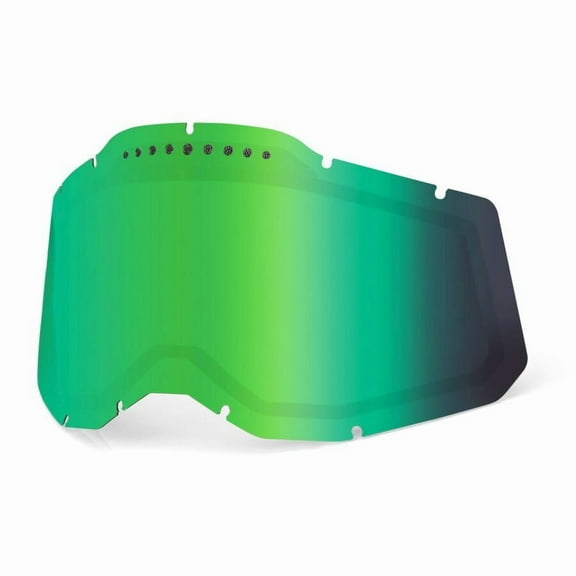 100% Accuri 2/Racecraft 2/Strata 2 Dual Lens - Vented - Green Mirror 59083-00005