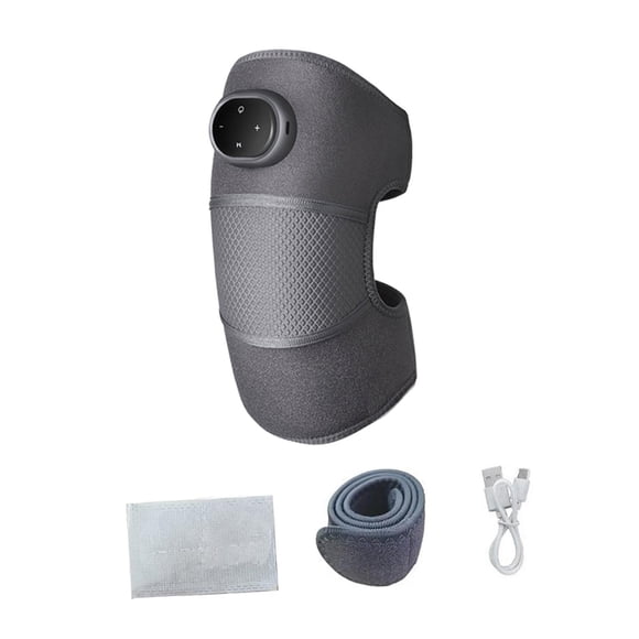 Almohadilla térmica para de rodillas, portátil, fácil de usar, con vibración, rodillera calentada, ador de rodillas con calefacción para Gris