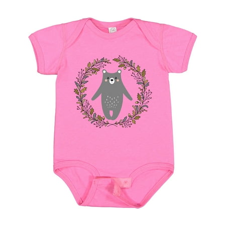 

Inktastic Woodland Bear Forest Wreath Gift Baby Boy or Baby Girl Bodysuit