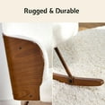 thumbnail image 6 of Merluxy Nursery Rocking Chair for Living Room,Bentwood Frame and Teddy Upholstered,White, 6 of 10