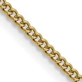 thumbnail image 2 of Chisel Stainless Steel Polished Yellow IP-plated 2.5mm Round Curb Chain - 22", 2 of 8
