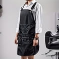 thumbnail image 4 of HLONK Non-Slip Hairdresser Apron with Tool Storage - Black PU Strap  Adjustable Shoulder Straps  Multiple Pockets for Scissors  Combs & Clips - Ideal for Barbering  Baking & Home Kitchen, 4 of 4