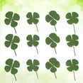 thumbnail image 4 of 12 piezas de trébol de cuatro hojas seco, accesorios de joyería, materiales decorativos DIY para collares, pendientes y pulseras (verde), 4 of 6