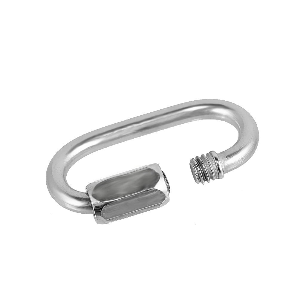 4mm Stainless Steel Chain Quick Link Carabiner SWL-280KG Hardware Multiuse 