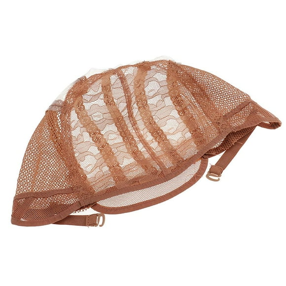 Gorra de peluca de encaje Jinwen marrón ajustable y transpirable