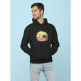 thumbnail image 2 of Palms Sunset In Vaporwave Hoodie Men -Image by Shutterstock, Male Large, 2 of 4