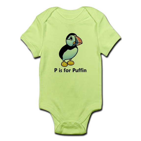 CafePress - P Is For Puffin Infant Bodysuit - Baby Light Bodysuit