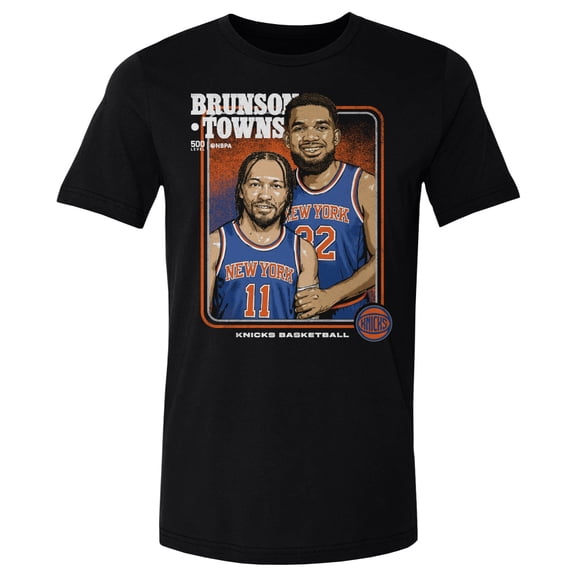 Men's 500 Level Jalen Brunson, Karl-Anthony Towns Black New York Knicks Stepbrothers T-Shirt