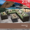 thumbnail image 2 of Rustico 8 Piece Outdoor Wicker Patio Furniture Set 08e, 2 of 7
