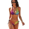 thumbnail image 2 of Abstract Bikini Swimsuit Colorful Geometry Swimwear Sexy Push Up Trendy Bikini Set Beach High Cut Pattern Beachwear, 2 of 5