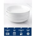 thumbnail image 6 of Pasta Bowls, 30oz Salad Bowls White Soup Bowls Large Pasta Serving Bowl Porcelain Pasta Plates Wide and Shallow Bowls Set of 6 Microwave Dishwasher Safe Valentines Day Gift, 6 of 7