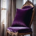 thumbnail image 3 of Plutus Plum Velvet Luxury Throw Pillow, 3 of 6