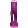 thumbnail image 3 of Sywiyi Princess Mermaid Romper Sleeveless Overalls With Fish Scale Design Long Bell Bottoms Hot Pink 16, 3 of 5