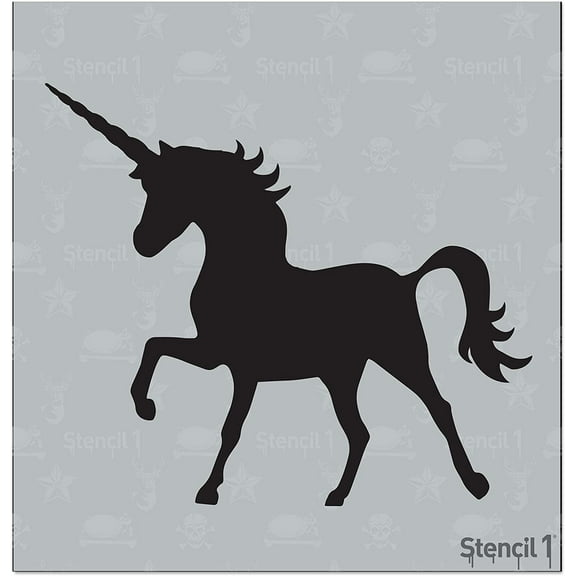 Unicorn Silhouette Small Stencil - 5.75" x 6"