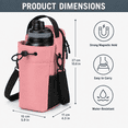 thumbnail image 4 of Aventra Magnetic Gym Bag Water Bottle Holder Crossbody Bottle Carrier with Phone Pocket and Adjustable Strap, Pink, 4 of 6
