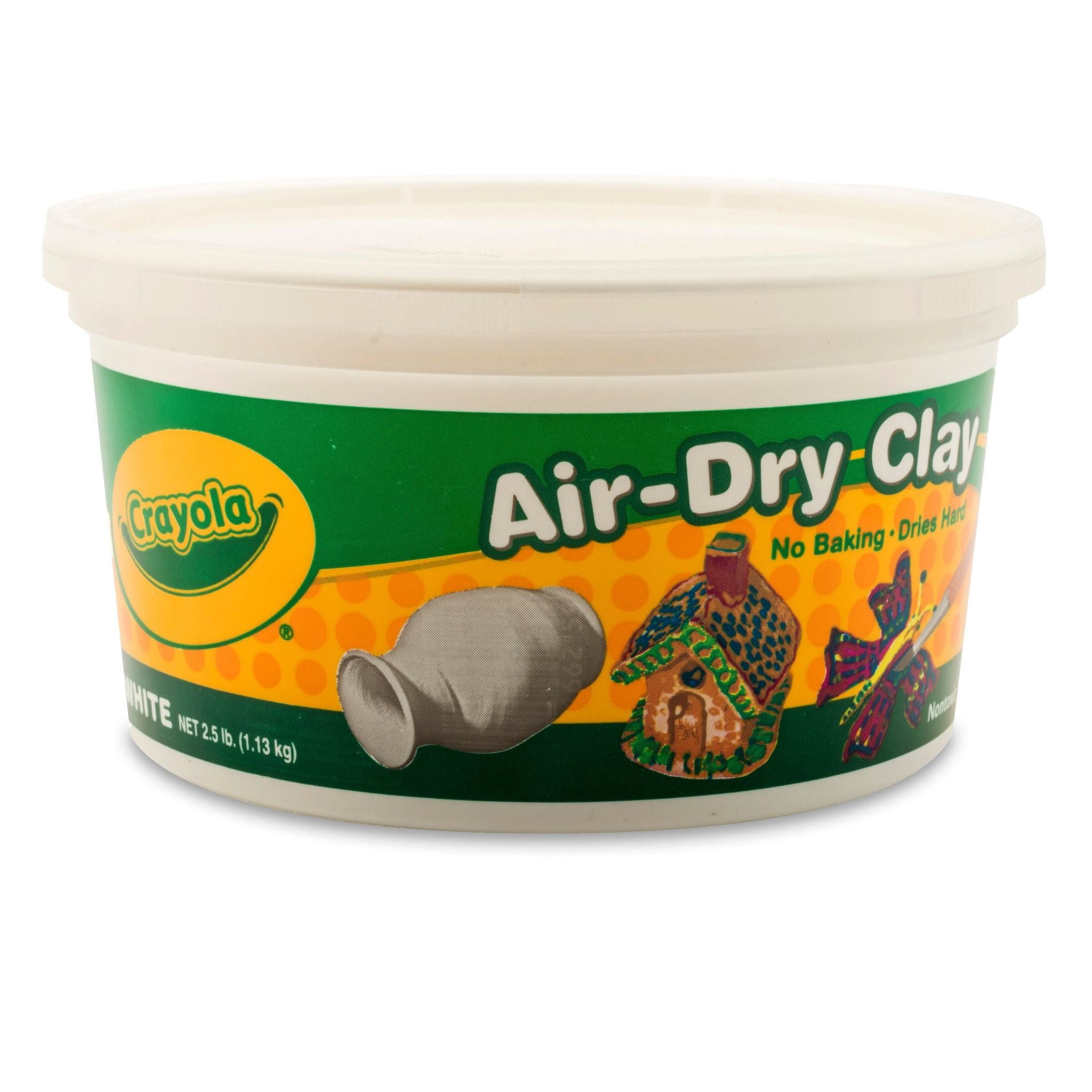 Crayola Air-Dry Clay Bucket, White, Tactile Art for Kids, Easter Crafts, Basket Stuffers