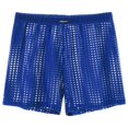 thumbnail image 2 of TANBOM Men's Long Leg Breathable Mesh Boxer Briefs Underwear, Blue, 1-Pack, 2XL, 2 of 6