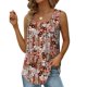 thumbnail image 1 of Camiseta sin mangas con estampado floral, camiseta sin mangas para mujer Camiseta sin mangas con estampado floral para mujer Camiseta sin mangas con pliegues en la parte delantera Funcionamiento suave, 1 of 2