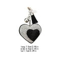 thumbnail image 4 of Decorations Key Daily Use Heart Keyring Multifunctional Girl Accessories DIY Case Crafts Exquisite Women Pendent Black/White Large Size, 4 of 6