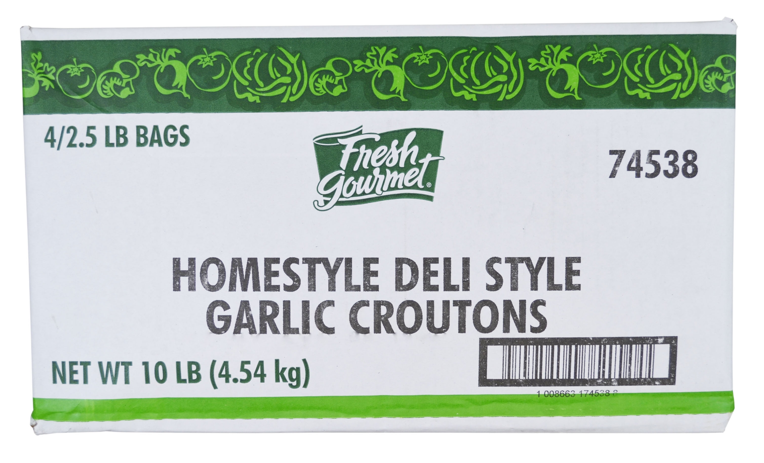 (Price/Case)Fresh Gourmet 74538 Crouton Deli Style Garlic 4-2.5 Pound