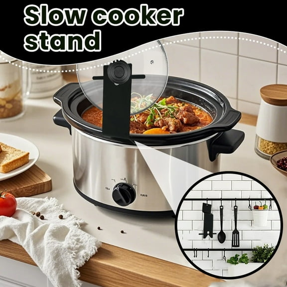 tasrioml Slow Cooker Lid Holder for Stovetop Crock Pot Lid Storage Rack Multi-functional Kitchen Cooking Utensil Organizer