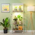 thumbnail image 6 of 4 Tier Grow Light Garden, Plant Stand with Grow Light for Indoor Plants, Plant Shelf Rack with Wheels for Seed Starting, Indoor Plants Display, 6 of 6