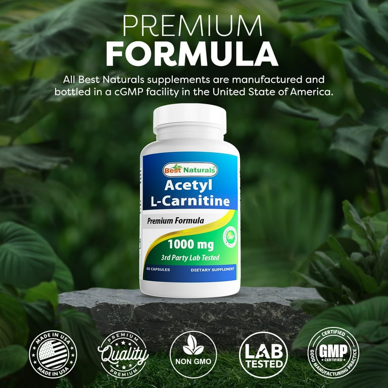 which is the best acetyl l carnitine Best Naturals Acetyl L-Carnitine 1000 mg Capsules, 60 Count, Supports Brain  and Cellular Energy