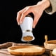 thumbnail image 1 of Mejor juego de botellas de vidrio recargables para especias con tapas y estante de acero inoxidable para cocina, camping y autocaravana, 1 of 6