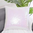 thumbnail image 2 of Unique Bargains Sparkling Sequin Decorative Throw Pillow Cover 16" x 16" White+Pink, 2 of 8