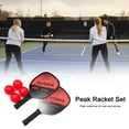 thumbnail image 3 of 2 raquetas de palas de pepinillo + 4 pelotas de raqueta ligera para deportes de interior y exterior Hugtrwg  Para estrenar, 3 of 7