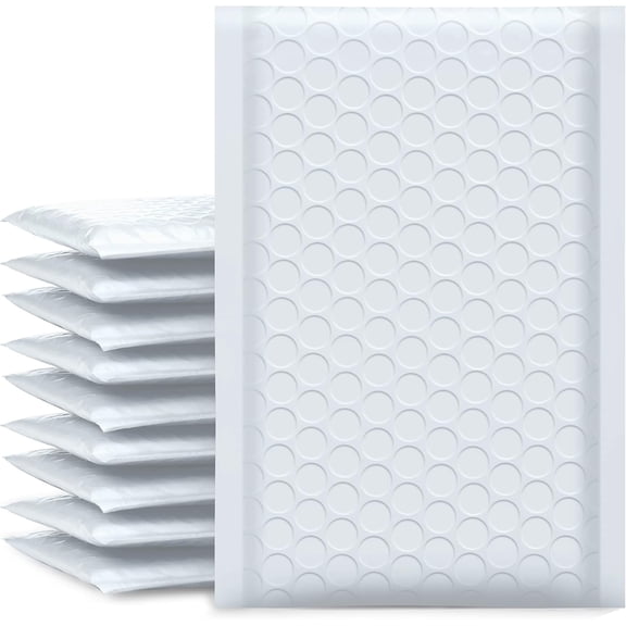 Mailers 3.5x6.5 Inch White 50 Padded Envelopes Usable Size 3.5x5 Small Business Mailing Packages Self Seal Boutique Bag for Supplies