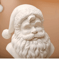 thumbnail image 2 of Upgraded Santa Bust Christmas Tabletop Decoration White Resin Holiday Figurine Classic Santa Claus Bust Elegant Christmas Table Decor 6 Inch (1PC), 2 of 5