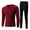 Wine, variant on DYTTDG Men’s Thermal Underwear 2‑Piece Set, Soft Long Sleeve Top & Long Pants, Solid Color Base Layer, Lightweight Warm Knit Loungewear for Fall Winter Daily Wear