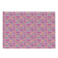 thumbnail image 1 of Emoticon Cutting Board, Retro Style Comic Book Pattern on Pink Backdrop Girlish Pop Art, Decorative Tempered Glass Cutting and Serving Board, Large Size, Pink Sea Green Yellow, by Ambesonne, 1 of 1