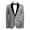 White, variant on Cloudstyle Men's Shawl Lapel Sequined Blazer, Slim Fit Crinkle-Texture Dinner Jacket for Banquets & Events