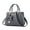 Light gray, variant on Women's PU Leather Solid Print Bow Tote Crossbody Handbag