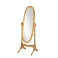 thumbnail image 5 of Roundhill Furniture Traditional Queen Anna Style Wood Floor Cheval Mirror, Oak Finish, 5 of 6