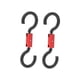 thumbnail image 4 of Ganchos para reposacabezas de asiento trasero de coche, organizador de almacenamiento para vehículos, apto para SUV y camiones, 2 unidades rojo, 4 of 8
