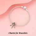 thumbnail image 3 of 925 Sterling Silver Charm for Bracelets Feather Dreamcather Dangle Charm Women Bracelet Charm, 3 of 6