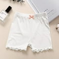 thumbnail image 2 of Girl's Solid Color Lace Trim Boyshort Underwear Safety Dress Panties, 2 of 2