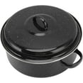 thumbnail image 4 of Rôtissoire Ronde Couverte, Poêle à Rôtir Antiadhésive avec Couvercle et Étagère, Poêle à Griller en Émail (24cm), 4 of 5