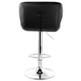 thumbnail image 4 of Elama 2 Piece Adjustable Fux Leather Tufted Bar Stool in Black and Chrome Base, 4 of 10