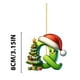 thumbnail image 4 of Adorno acrílico 2D para árbol de Navidad | Colgante de carta inicial personalizado | Decoración verde colgante de doble cara para fiesta familiar de Navidad | Don único | 1 pieza, 4 of 4