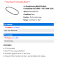 thumbnail image 2 of Air Conditioning Multi Rib Belt - Compatible with 1984 - 1987 BMW 325e 1985 1986, 2 of 2