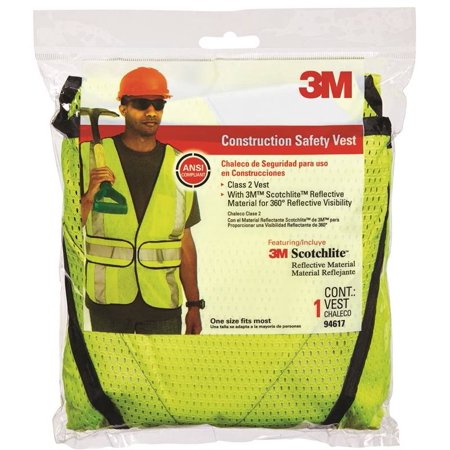 

3M 94617-80030 Yellow Reflective Class 2 Construction Safety Vest