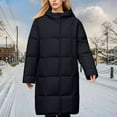 thumbnail image 6 of iOPQO Puffer Coat Women Long Winter Coats for Women Parka Jacket Women Womens Warm Jacket Womens Winter Coats with Hood Travel Jacket for Women Winter Coats for Women Puffer Black M, 6 of 7