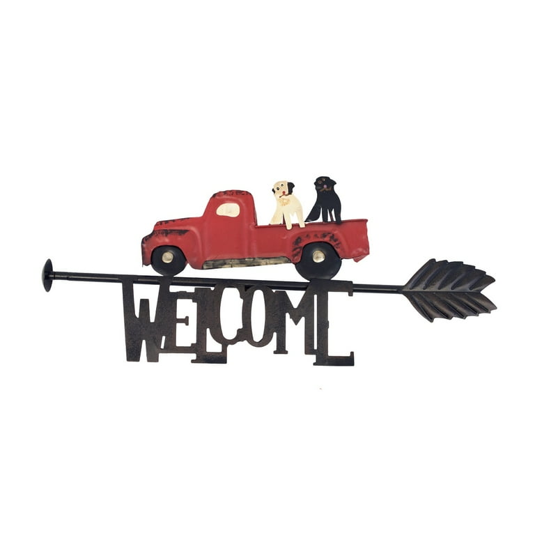 Rustic Metal Pickup Truck Dog Welcome Wind Spinner Windmill Yard Art Lawn Decor Rustic Metal Pickup Truck Dog Welcome Wind Spinner Windmill Yard Art Lawn Decor
