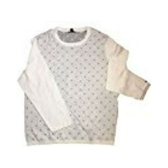 Tommy Hilfiger Women's Crew Neck Pullover Sweater, Snow White, Size XL